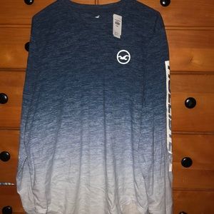 Blue and white ombré long sleeve Tee!